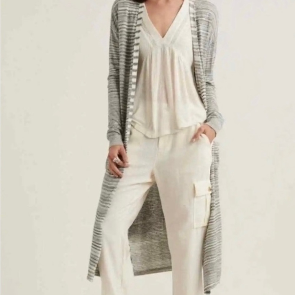 Lucky Brand lightweight cardigan capsule kimono duster side slits & po…